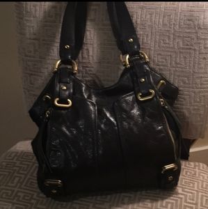 KOOBA black leather shoulder bag